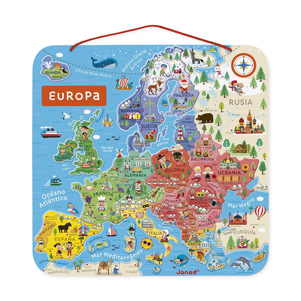 Imagen 2 de Mapa De Europa Magnético Versión Española Janod