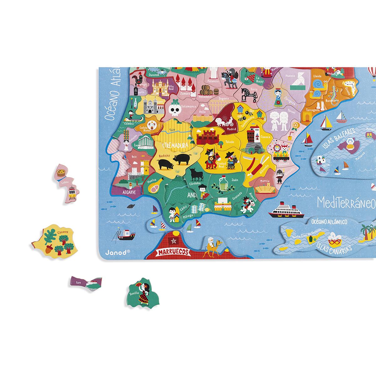 Mapa Magnético De La Península Ibérica Janod 4