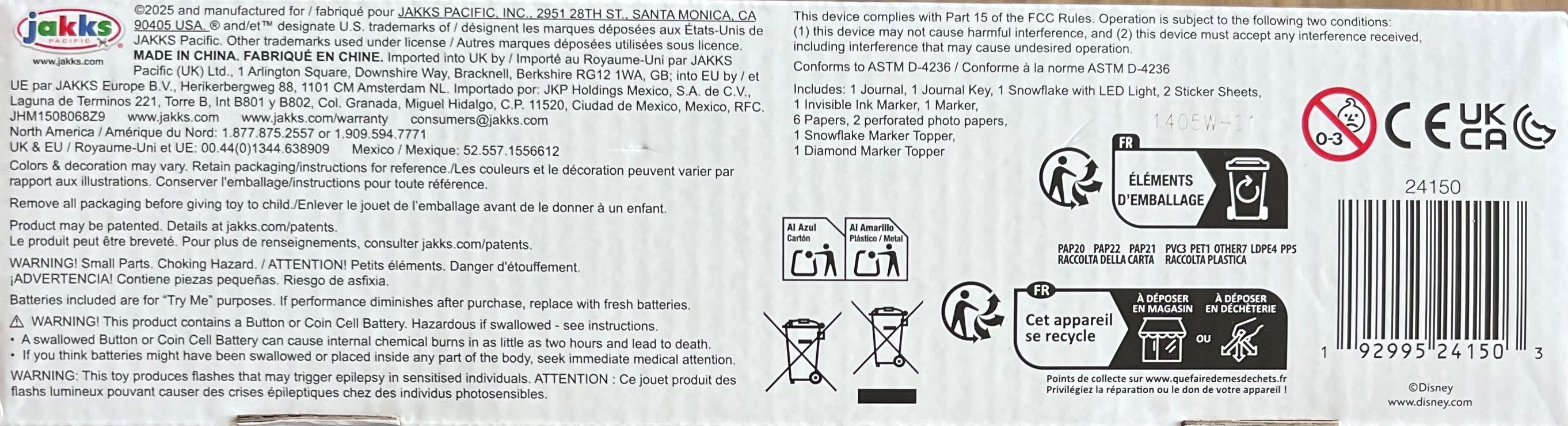 Diario Mágico con Luces, Sonidos y Accesorios Disney Frozen Jakks Pacific 7
