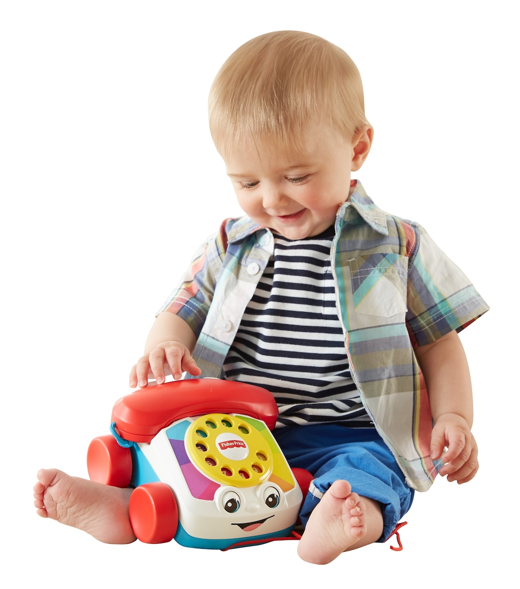 Fisher-Price Teléfono carita divertida, juguete educativo bebé +1