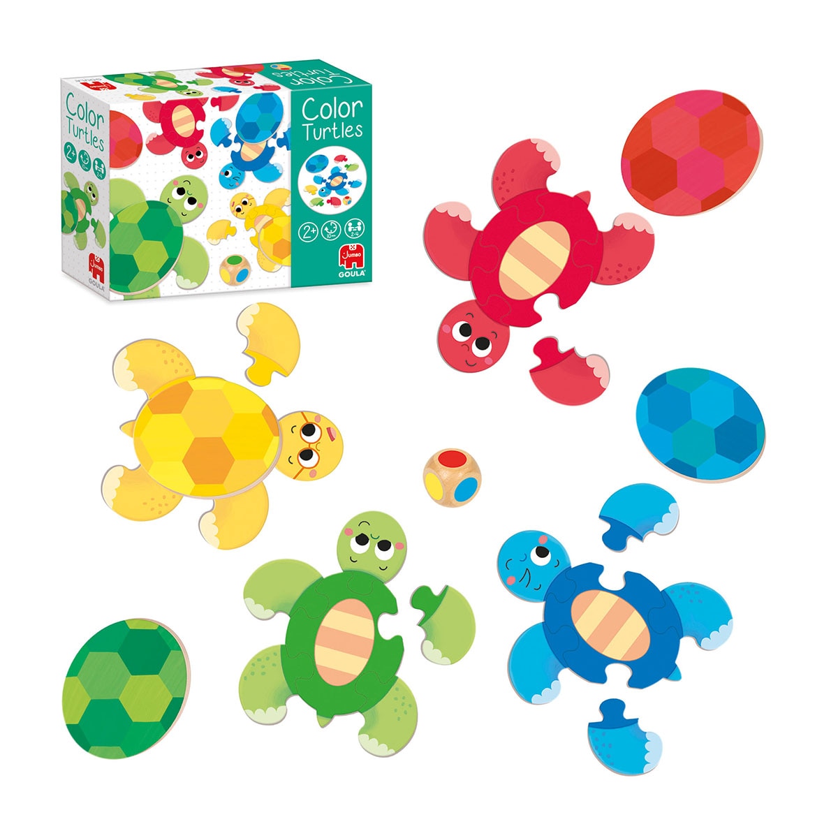 Imagen 0 de Juego de mesa infantil Color Turtles Tortugas colores Goula Diset