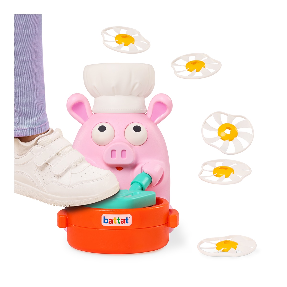 Cerdito Lanzador de Discos Battat 8 Piezas 4