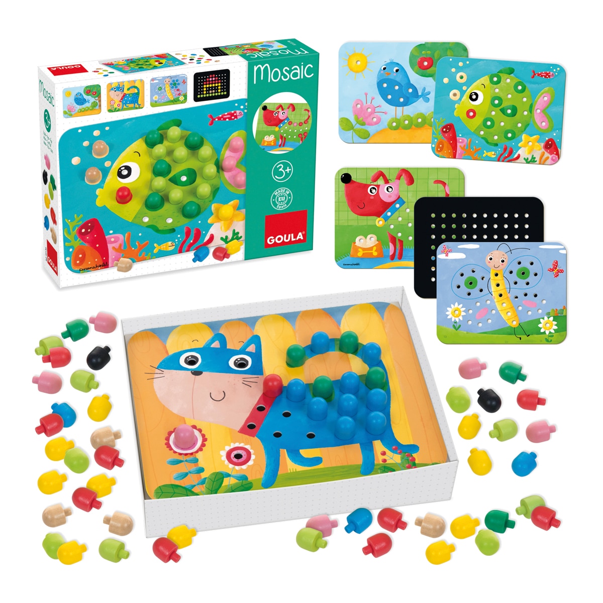 Juguete educativo de Madera Mosaico Goula 2