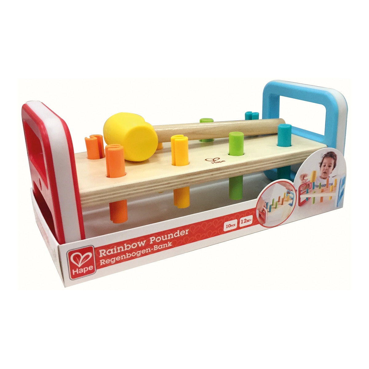 Hape - Picafuerte arcoiris juguete de madera Hape