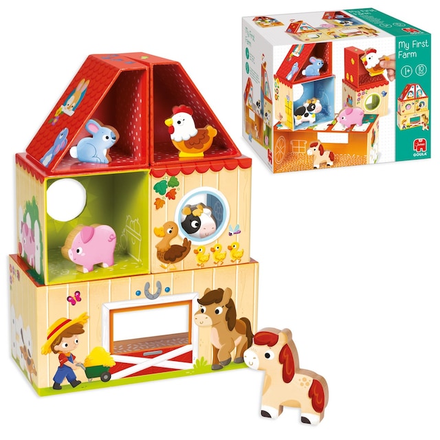 Juguete de Madera educativo para construir una granja de animales My First Farm Goula