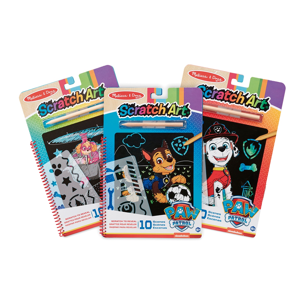 Imagen 0 de Paw Patrol Scratch Art Assortment W/Tray Melissa & Doug