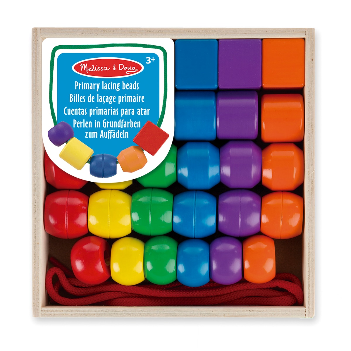 Melissa & Doug - Juego de cuentas Primary Lacing Beads Melissa & Doug