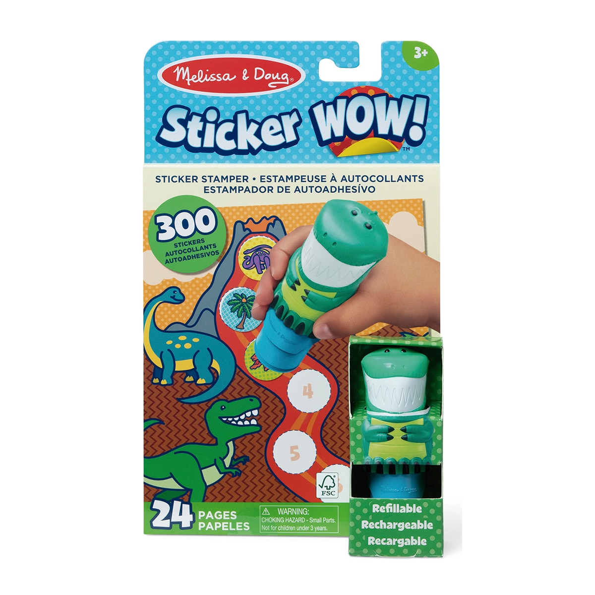 Imagen 0 de Aplicador Dinosaurio Sticker Wow Melissa & Doug