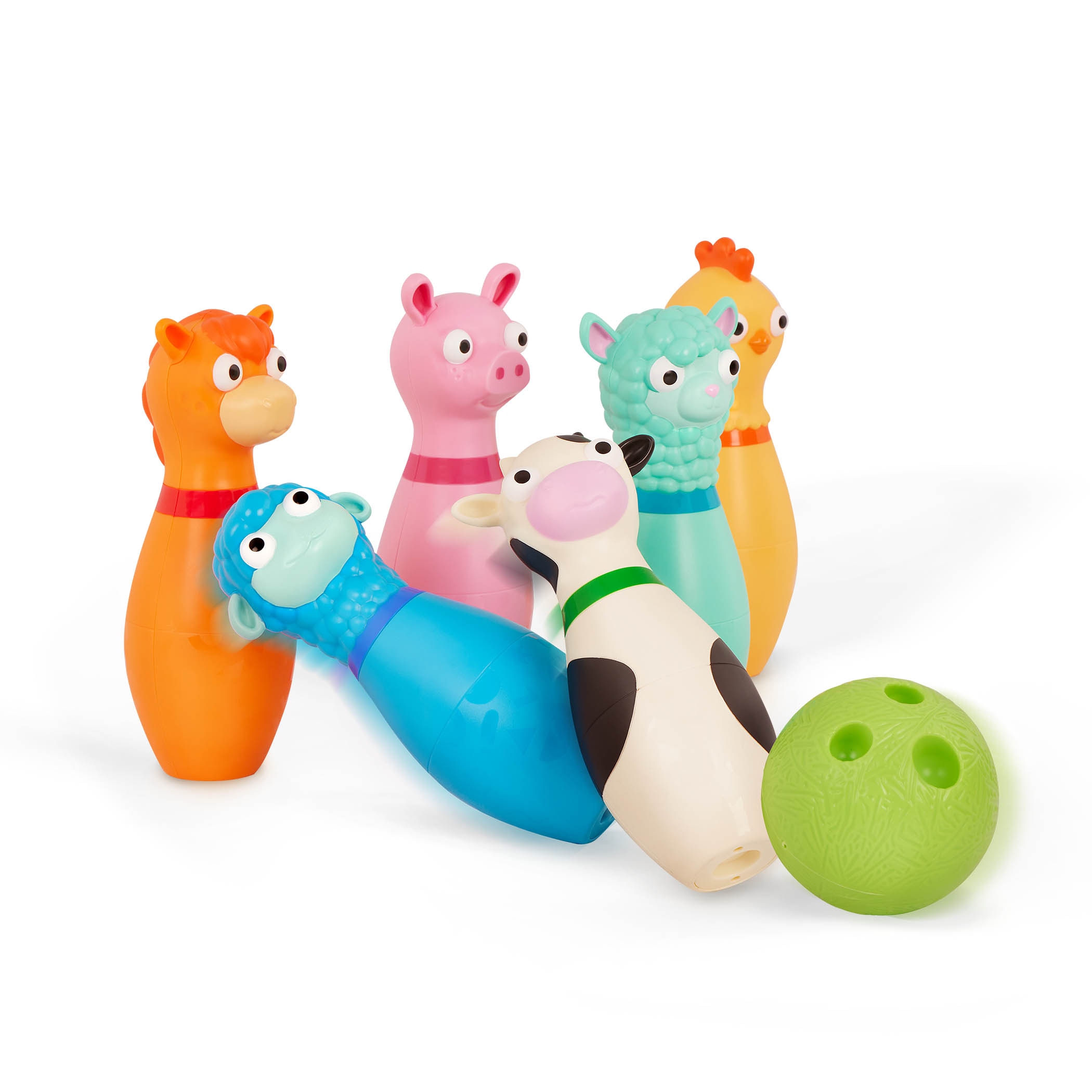 Juego de bolos animales de granja Battat 3