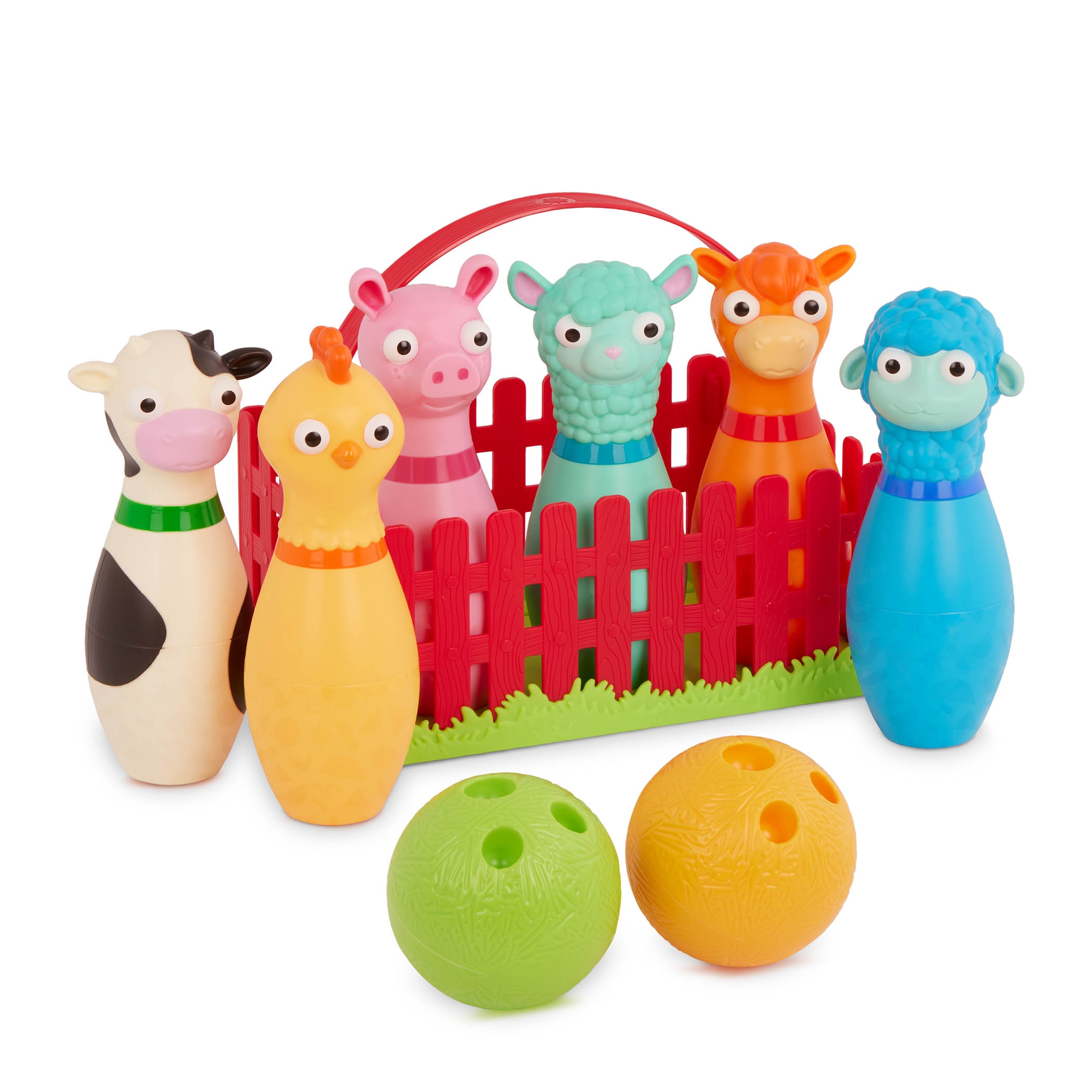 Juego de bolos animales de granja Battat 4