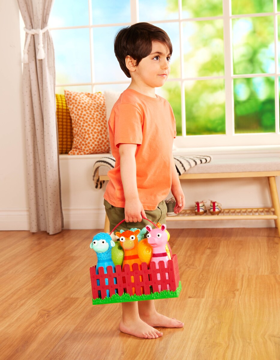 Juego de bolos animales de granja Battat 5