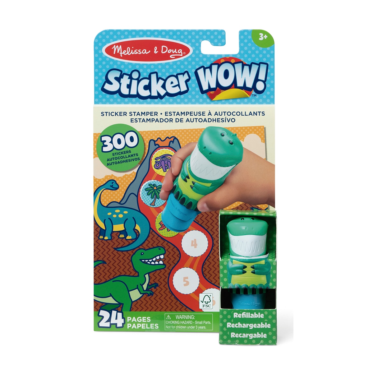 Imagen 0 de Cuaderno de Actividades Sticker Wow! sello Dinosaurio con pegatinas Melissa & Doug
