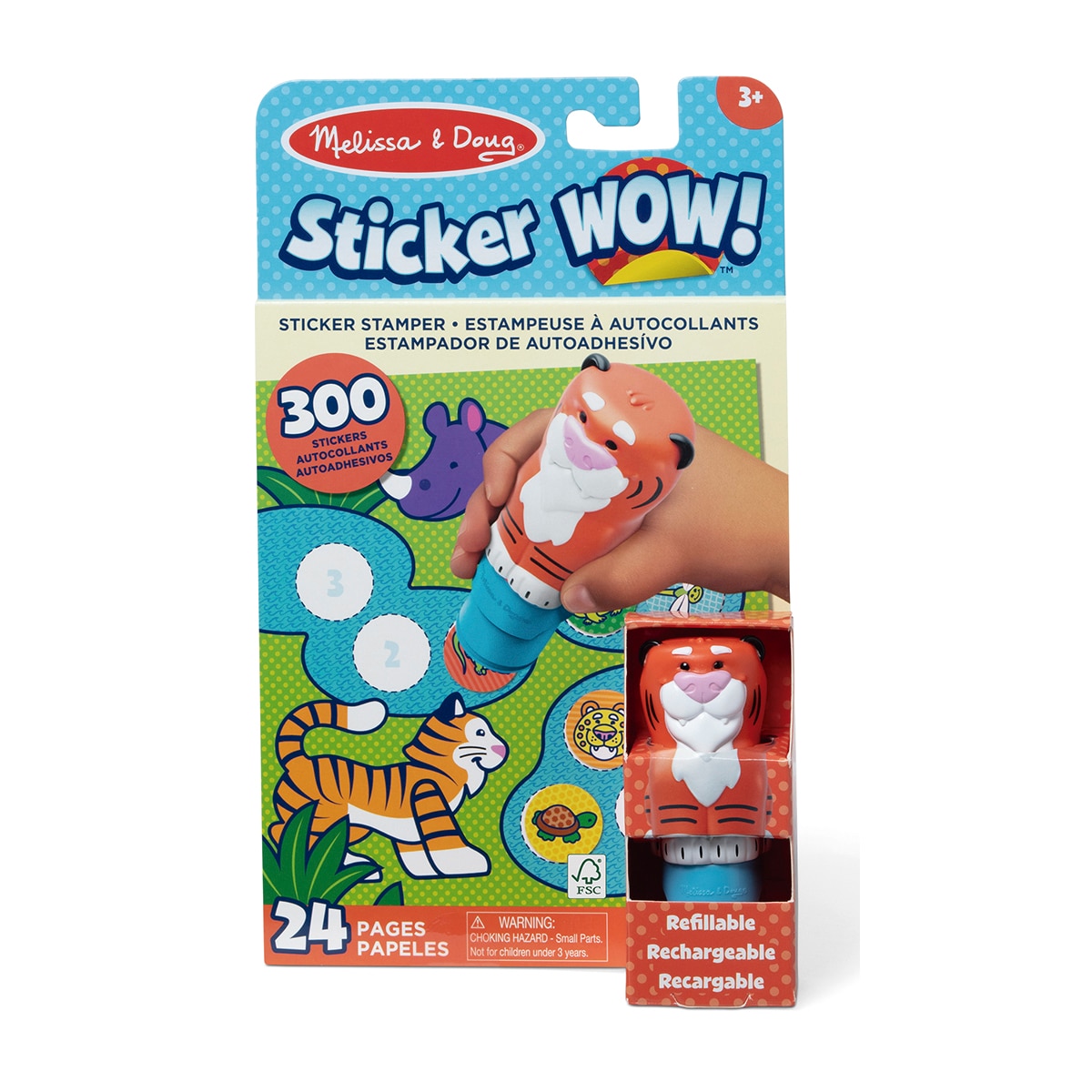 Imagen 0 de Cuaderno de actividades Sticker Wow! sello tigre con pegatinas Melissa & Doug