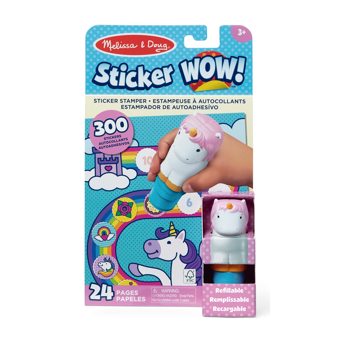 Imagen 0 de Sticker Wow! Cuaderno de Actividades y sello Unicornio con Pegatinas Melissa & Doug