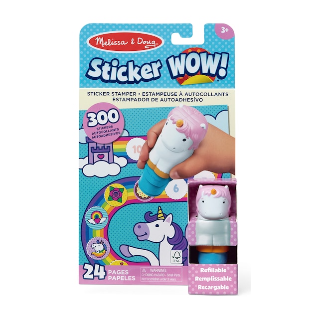 Imagen 0 de Sticker Wow! Cuaderno de Actividades y sello Unicornio con Pegatinas Melissa & Doug