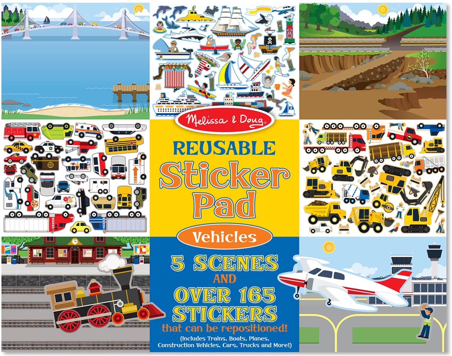 Melissa and Doug Bloco 165 Autocolantes Infantis Veículos 3