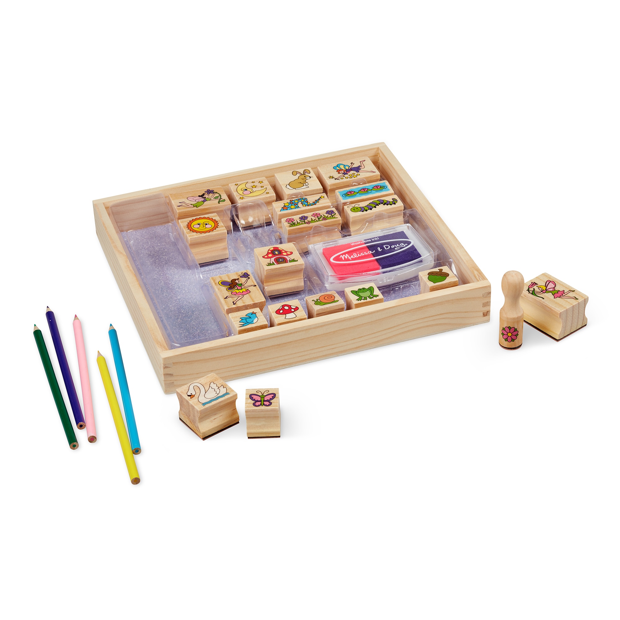 Set de Sellos Madera Bosque 26 piezas Melissa & Doug 2