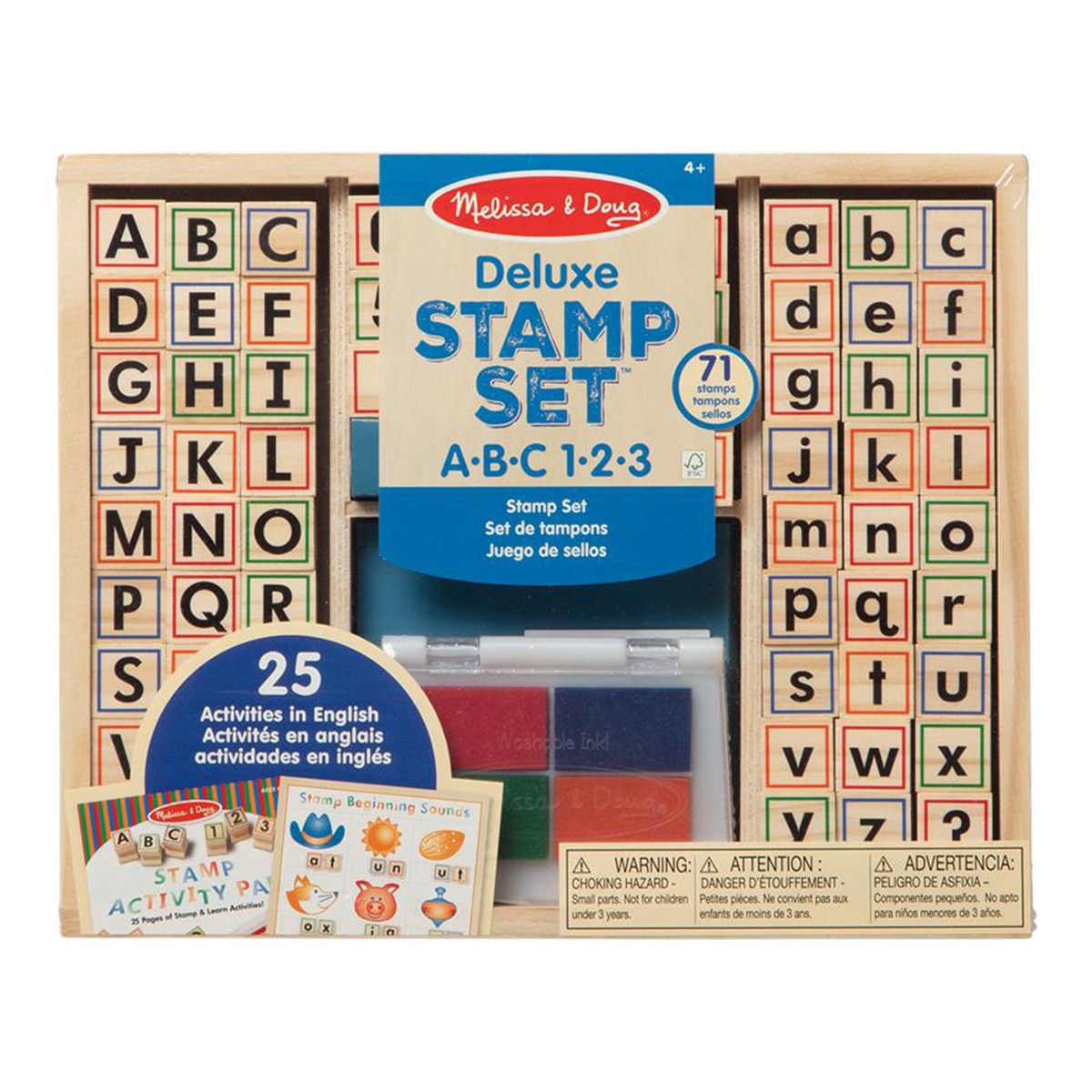 Imagen 0 de Juego de sellos de actividades ABC de madera Melissa & Doug Spin Master
