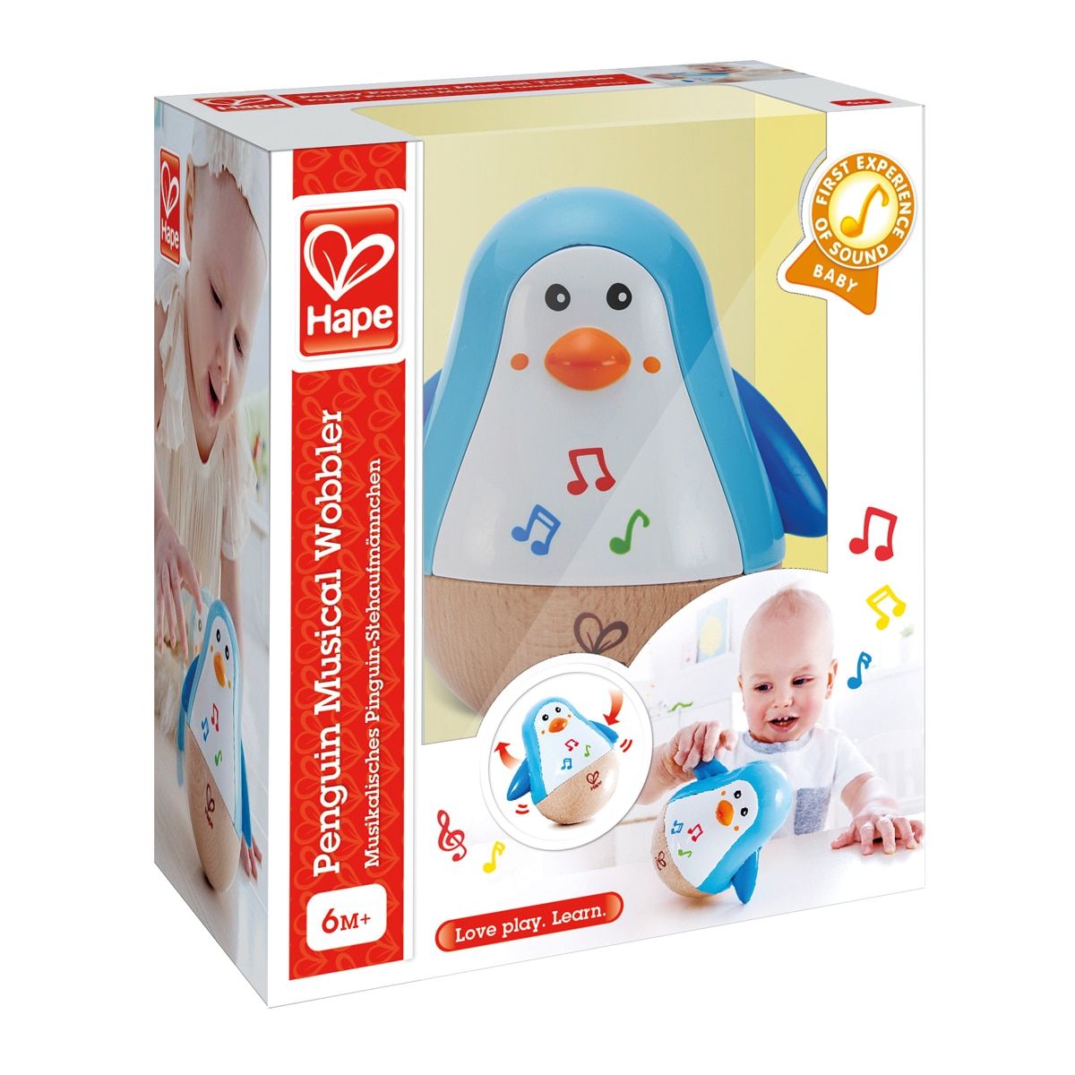 Tentetieso pingüino juguete de madera Hape 2
