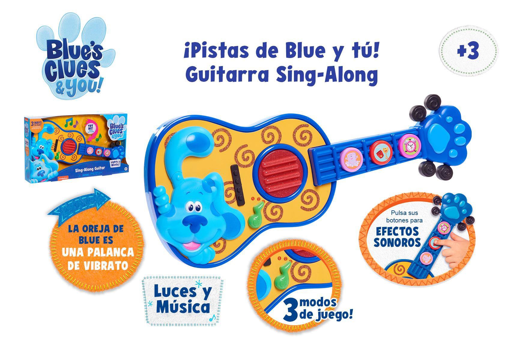Guitarra Pistas de Blue y Tú - Sing A Long Guitar Blues Clues Famosa 5