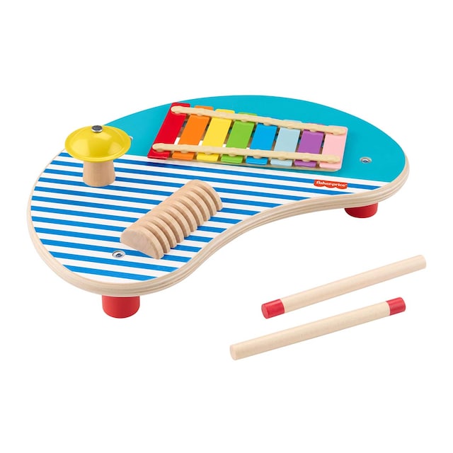 Mesa de madera con instrumentos de percusión Fisher-Price