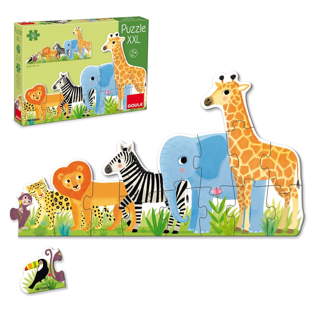 Imagen 0 de Juguete educativo Puzzle XXL La selva y sus animales Goula