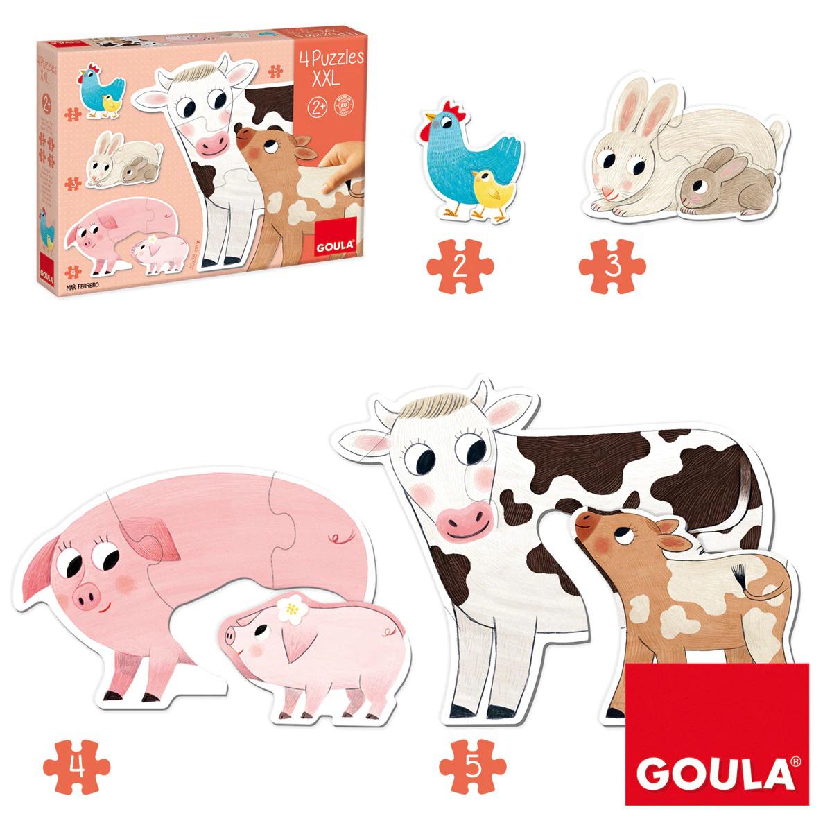 Juguete de Madera Puzzle XXL mamás y bebés Goula 2