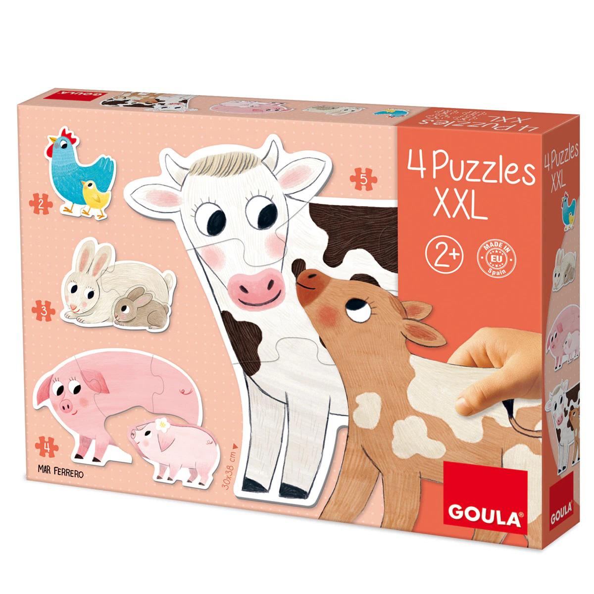 Juguete de Madera Puzzle XXL mamás y bebés Goula 3