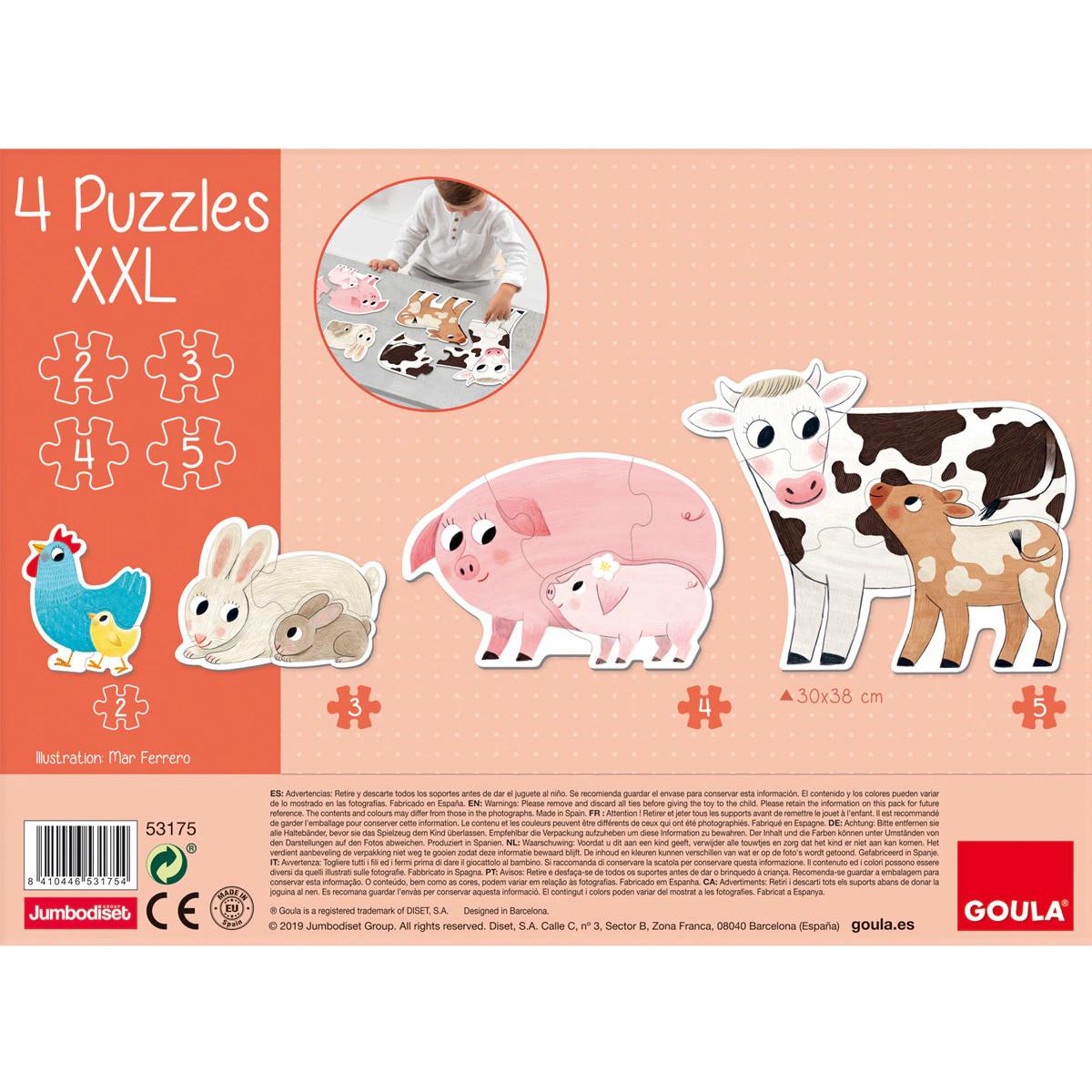 Juguete de Madera Puzzle XXL mamás y bebés Goula 5