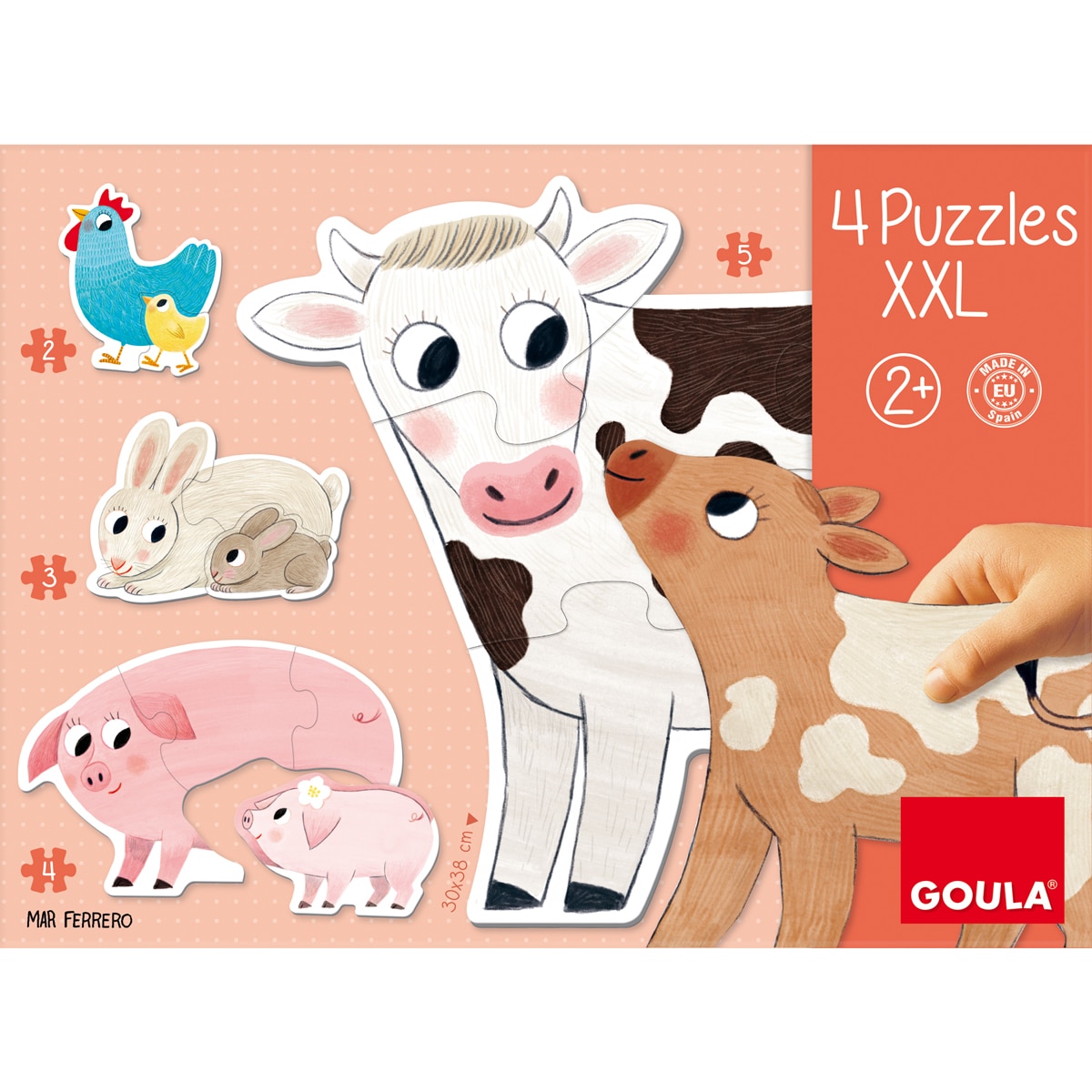Juguete de Madera Puzzle XXL mamás y bebés Goula 7