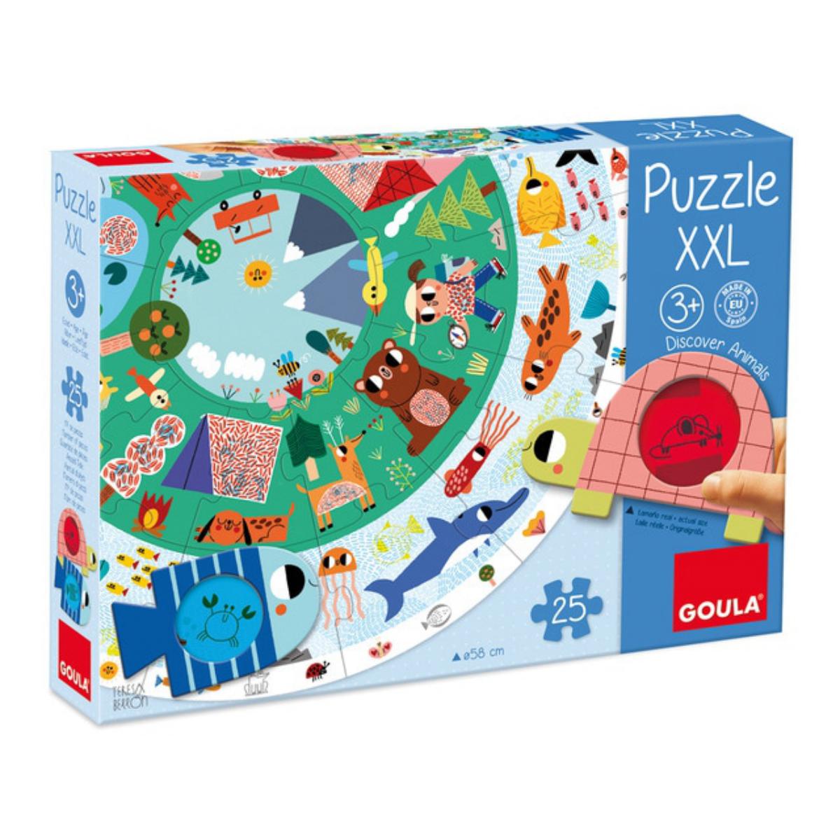 Imagen 0 de Juguete de Madera Puzzle XXL descubre animales Goula