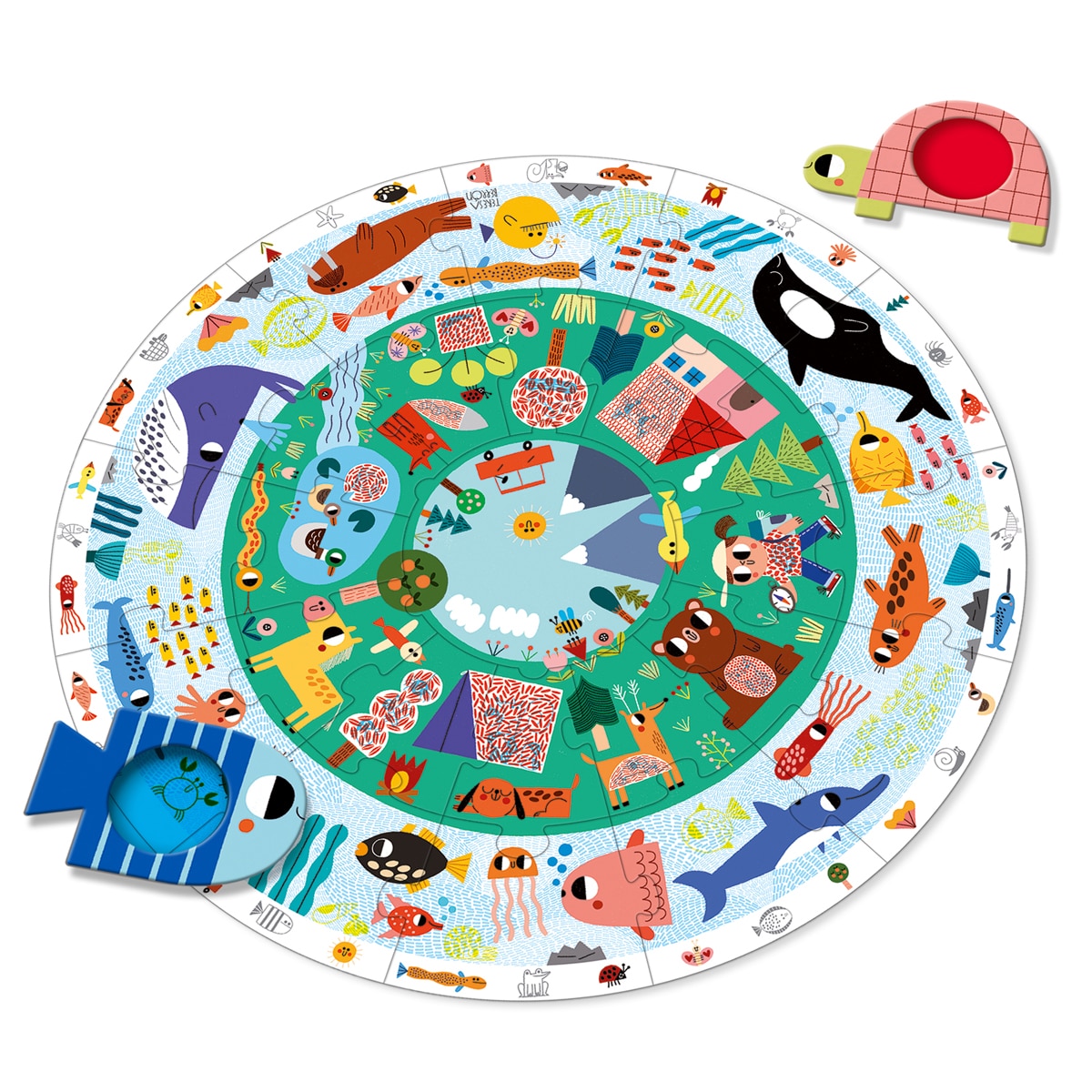 Juguete de Madera Puzzle XXL descubre animales Goula 5