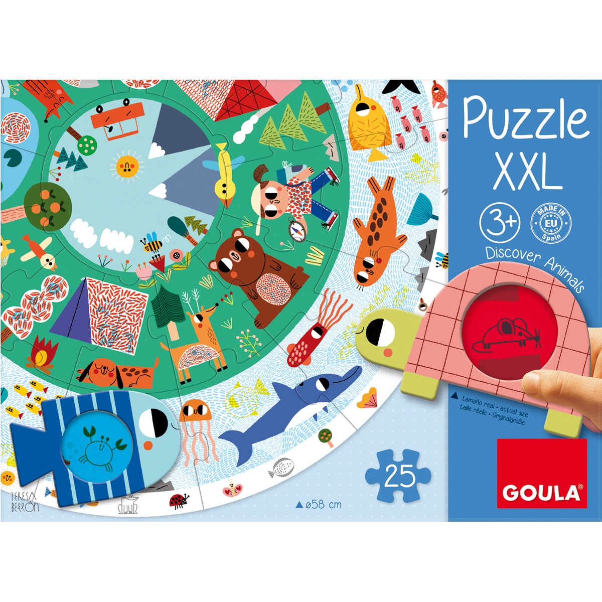 Juguete de Madera Puzzle XXL descubre animales Goula 6