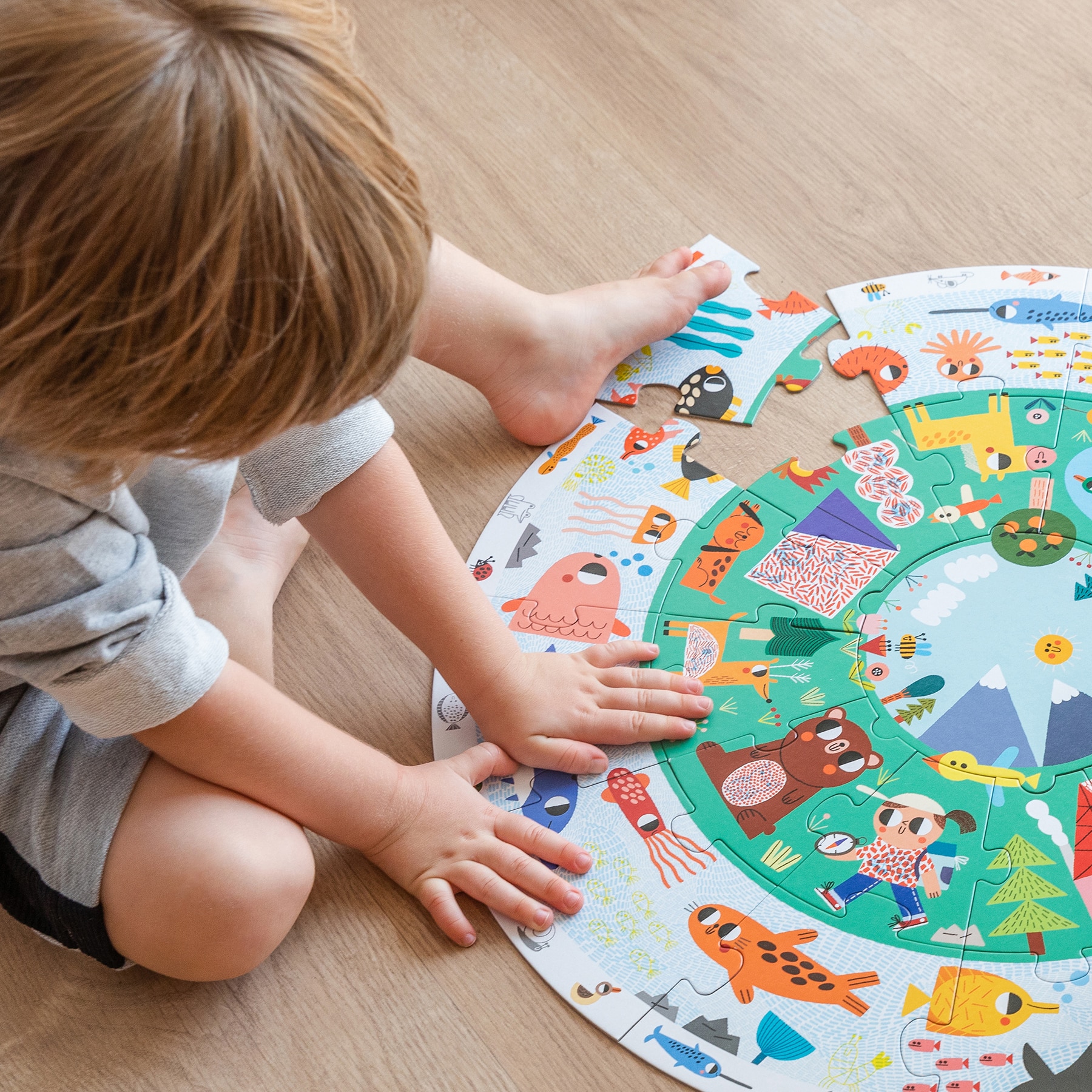 Juguete de Madera Puzzle XXL descubre animales Goula 8