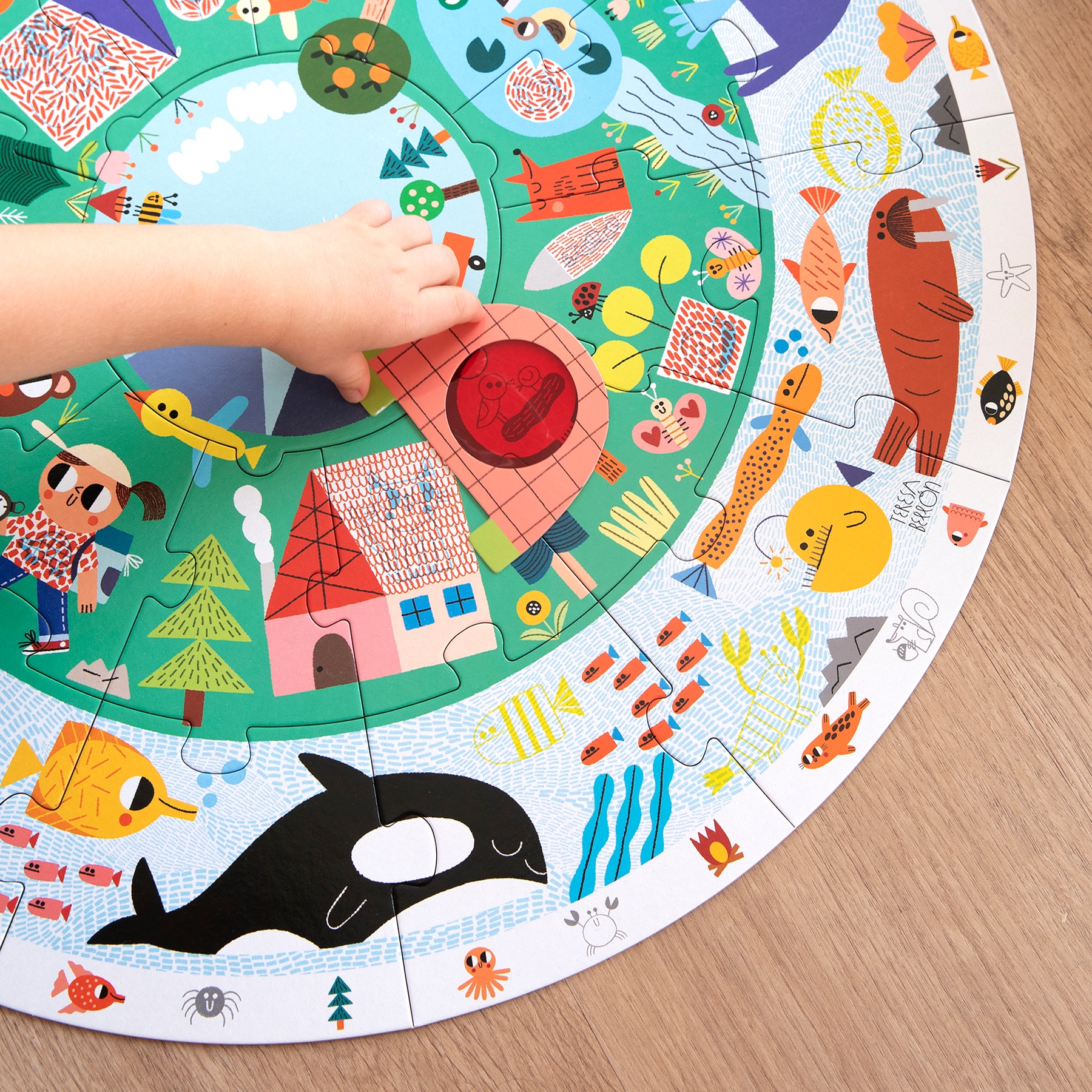 Juguete de Madera Puzzle XXL descubre animales Goula 9
