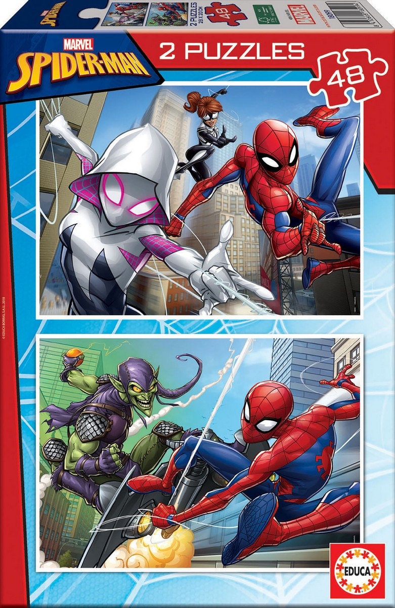 Imagen 0 de Puzzles 2x48 SpiderMan Marvel Educa Borras