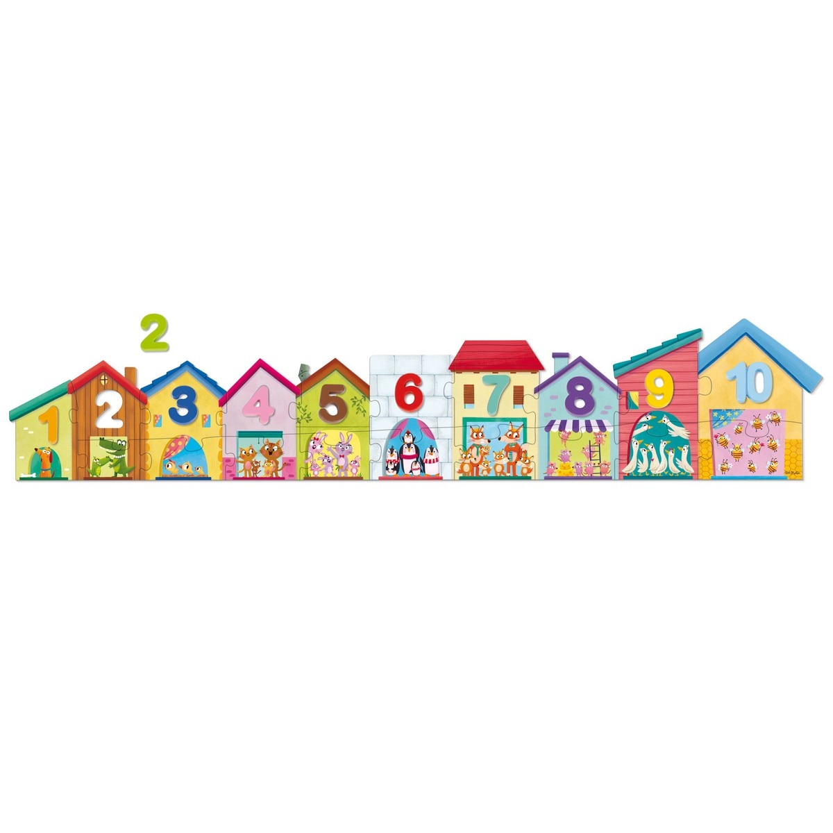 Juguete de Madera educativo 6 puzzles de 4 piezas Color Puzzle Goula 6