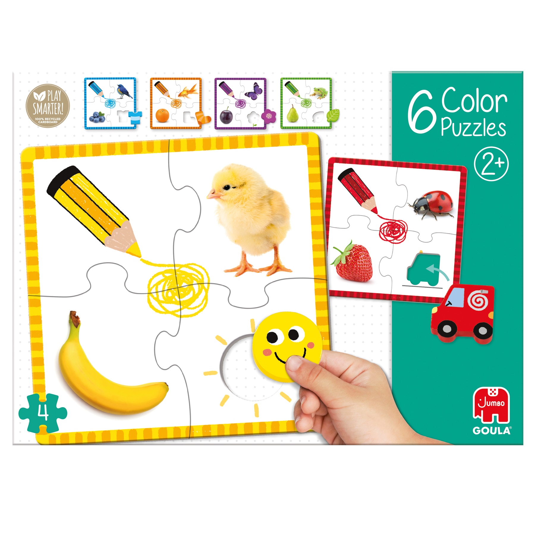 Juguete de Madera educativo 6 puzzles de 4 piezas Color Puzzle Goula 7
