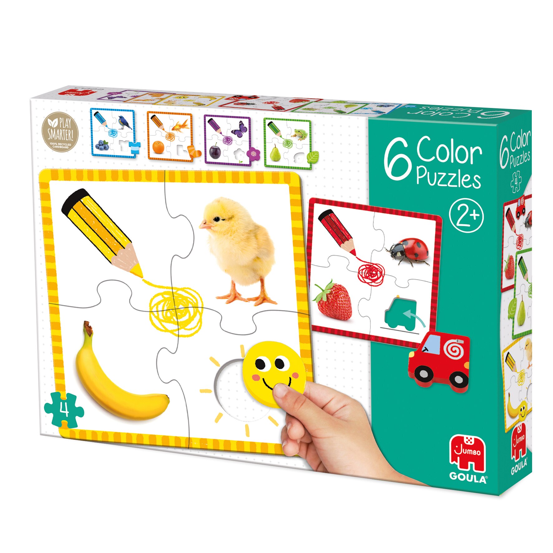 Juguete de Madera educativo 6 puzzles de 4 piezas Color Puzzle Goula 9