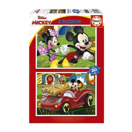 Educa 2 in 1 Puzzle, Mickey Mouse, Fun House, 2 x 20 pieces
