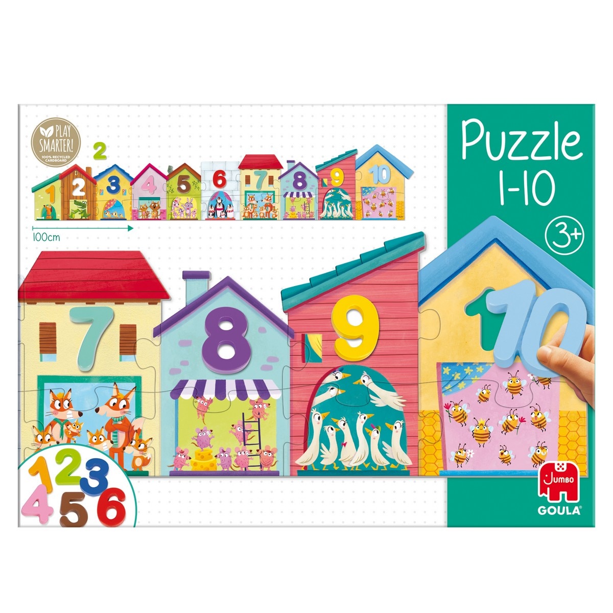 Juguete de madera Puzzle 20 piezas Los números del 1-10 Goula 2
