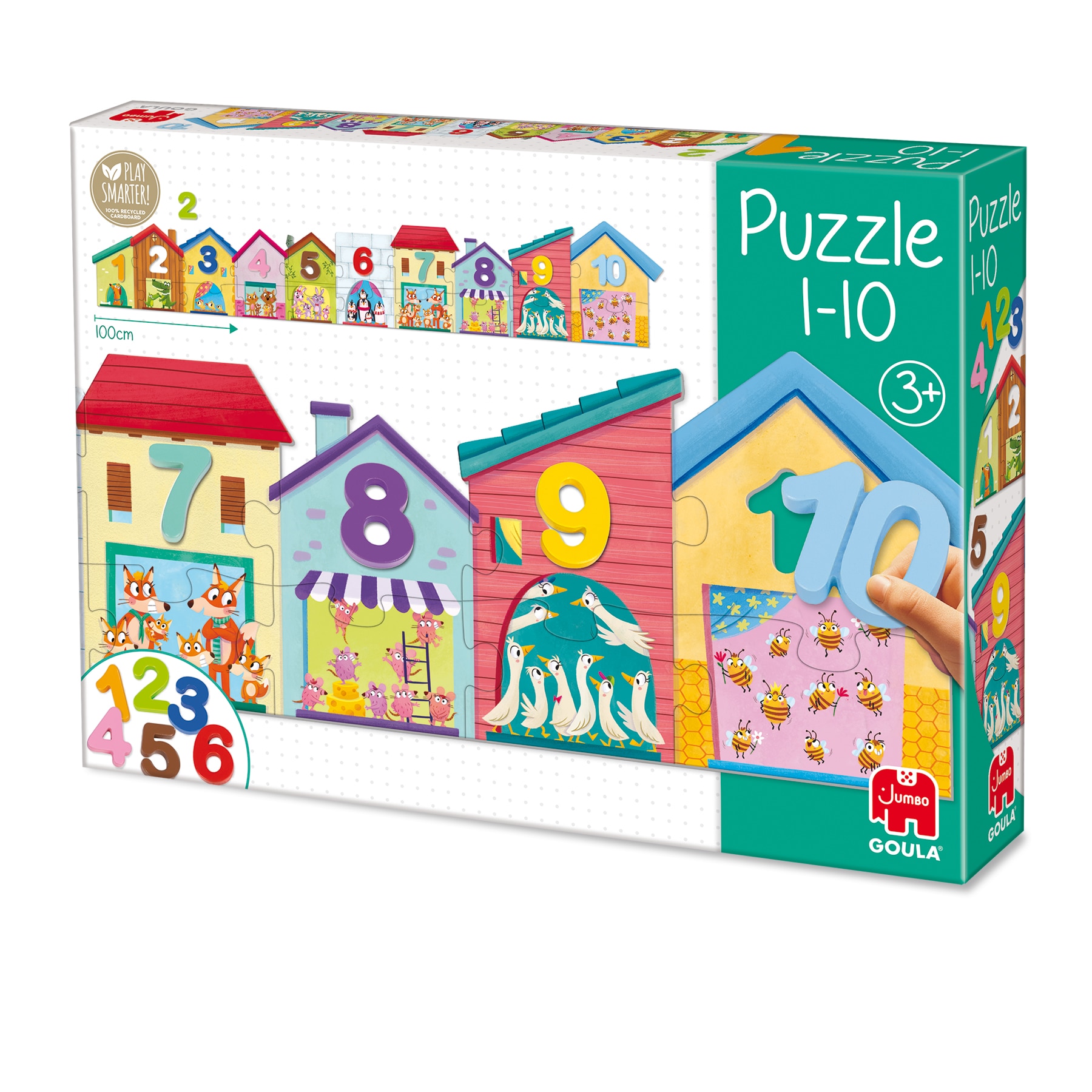 Juguete de madera Puzzle 20 piezas Los números del 1-10 Goula 8