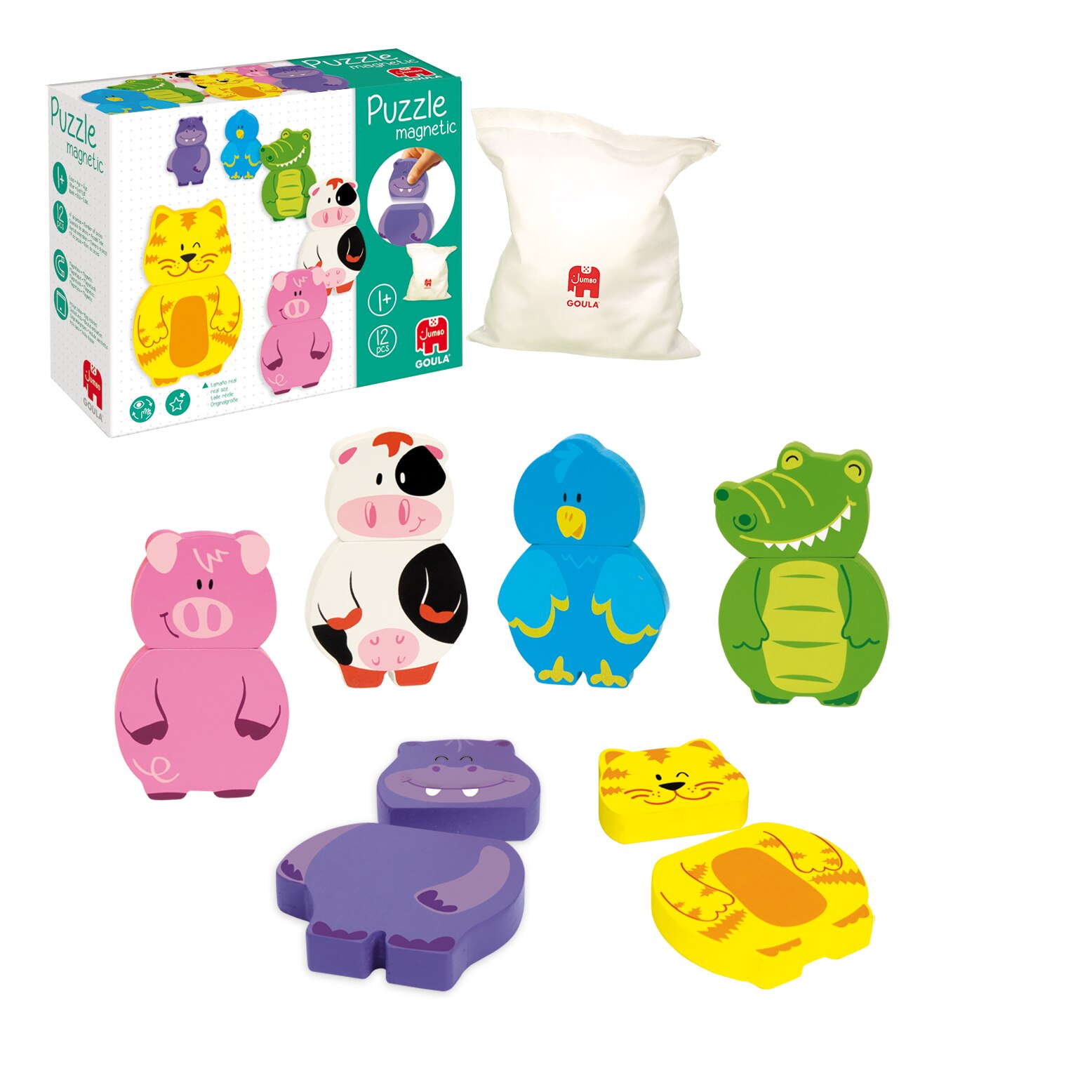 Puzzle Magnético Intercambiable Animales Goula 2