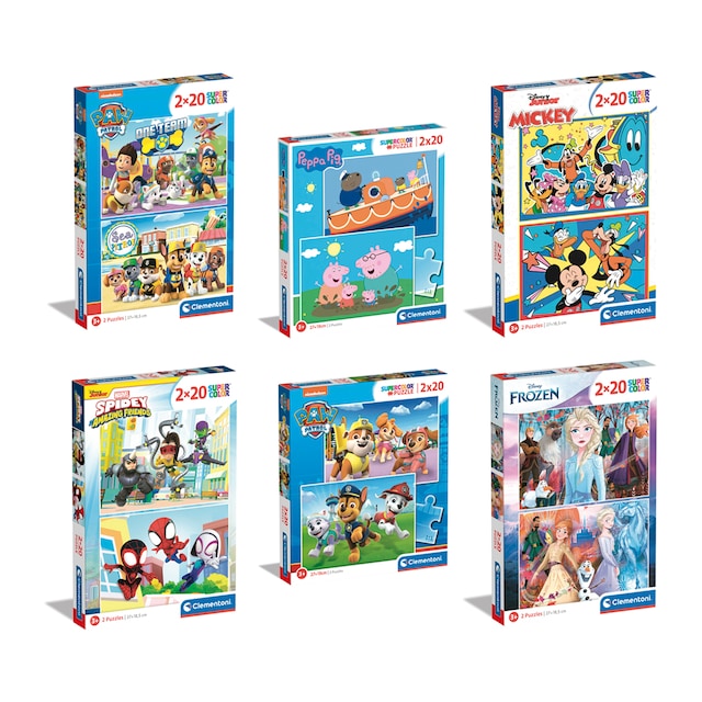 2 puzzles 20 piezas Clementoni