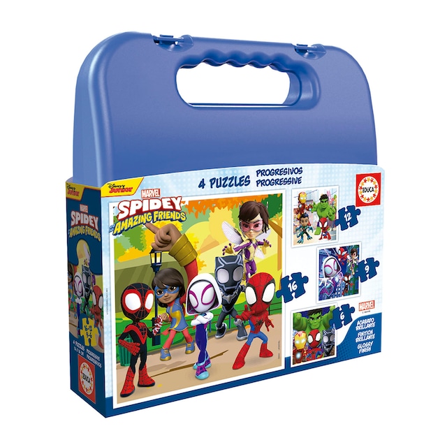 Maleta puzzles progresivos Spidey & His Amazing Friends 6+9+12+16