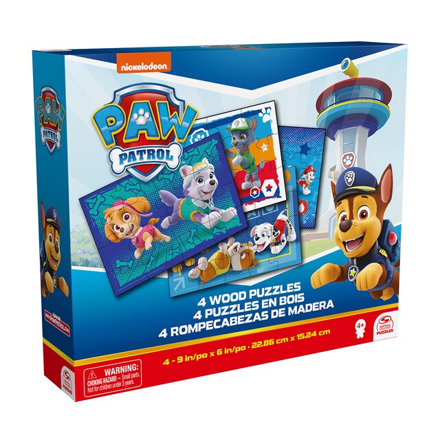 Imagen 0 de Pack 4 Puzzles de madera Patrulla Canina 12, 16, 20 y 24 piezas