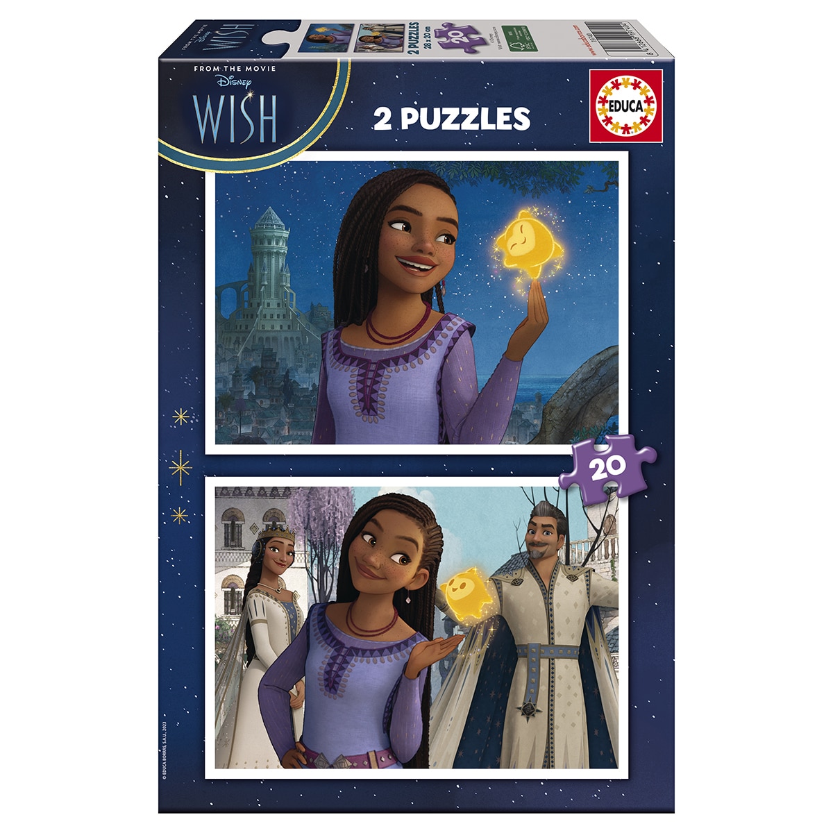 Imagen 0 de Puzzle 2x20 piezas Wish Disney Educa Borrás
