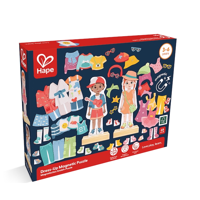 Imagen 0 de Rompecabezas magnético para vestir Hape