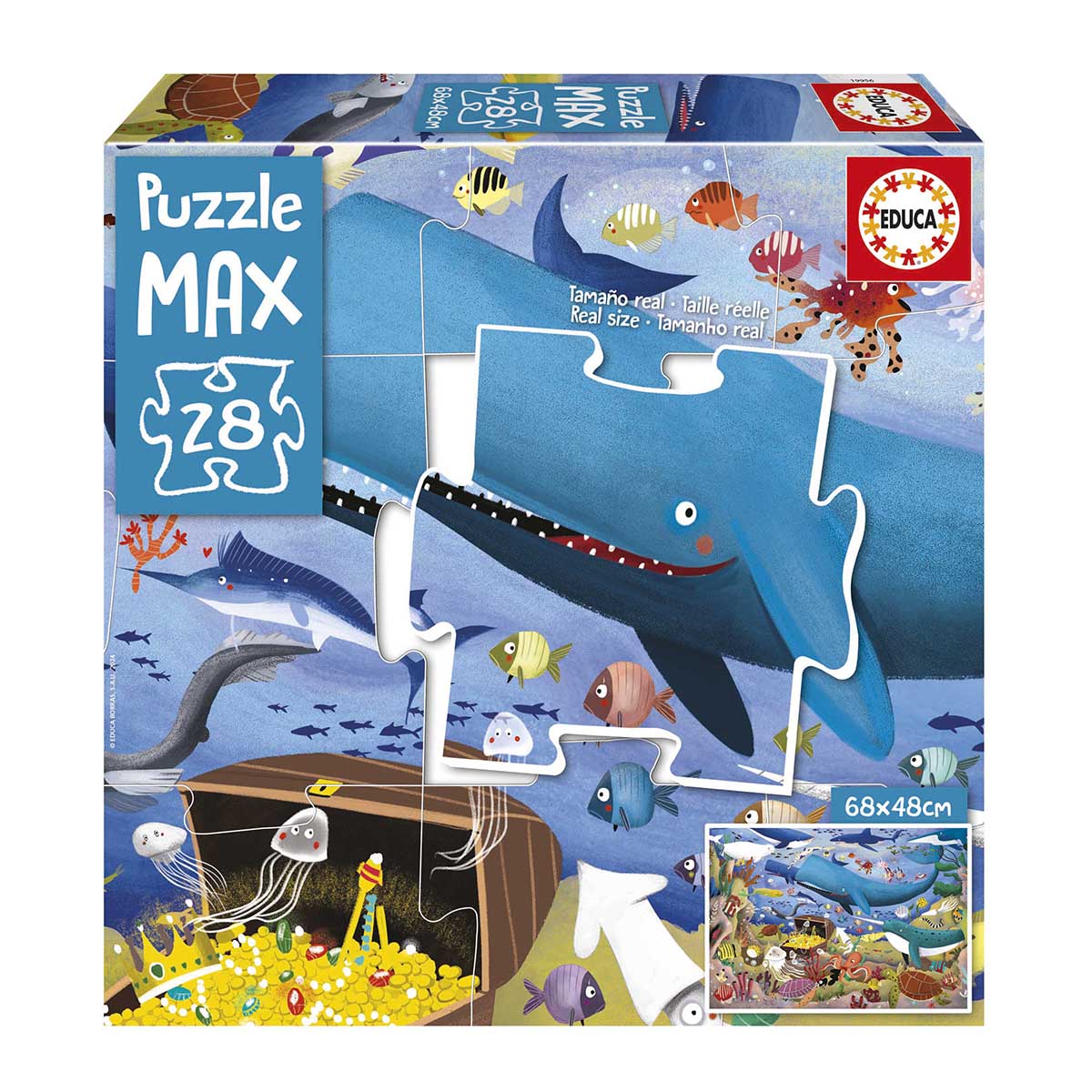 Imagen 0 de Puzzle Max 28 Piezas Animales bajo el mar Educa Borras