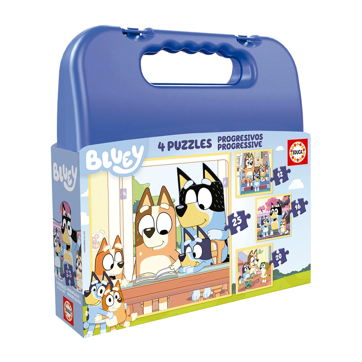 Imagen 0 de Puzzle Maleta Progresivos Bluey Educa Borras